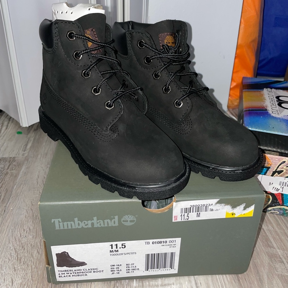 Boys Black Timberland Boots